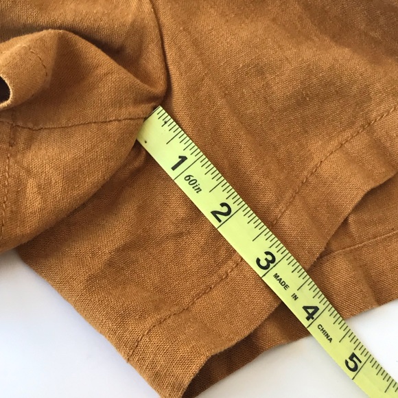 Old Navy Linen Boho Chic Smocked Romper Shorts with Pockets Adj. Straps sz Large - Picture 10 of 16